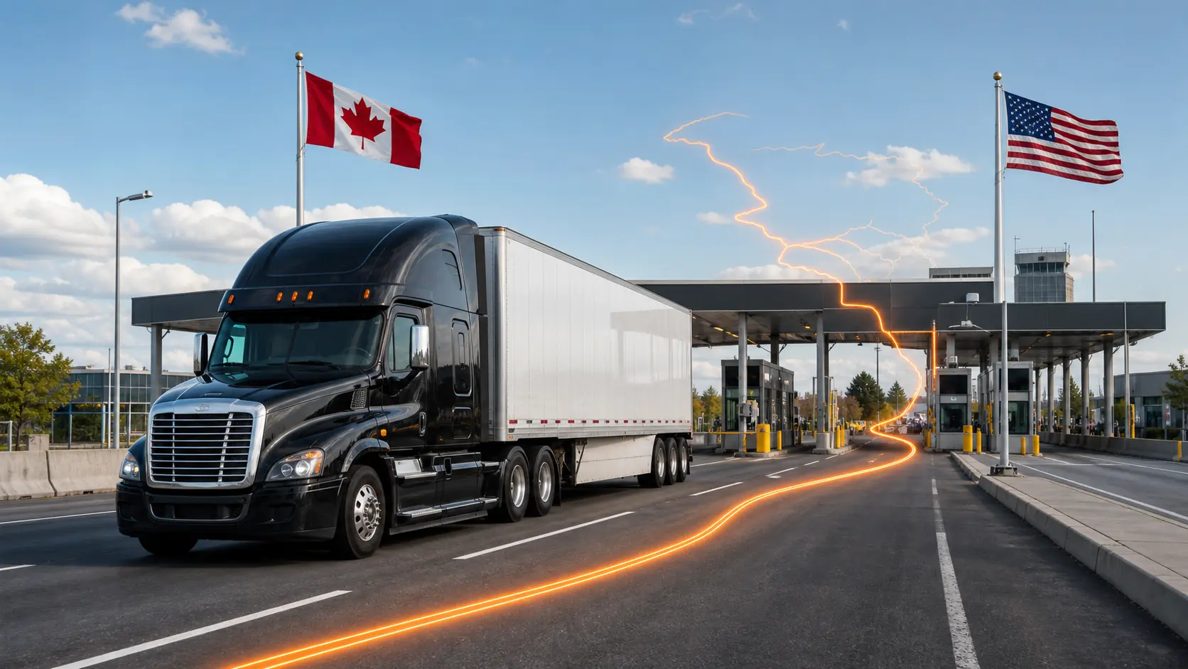 Canada and United States cross-border dry van freight