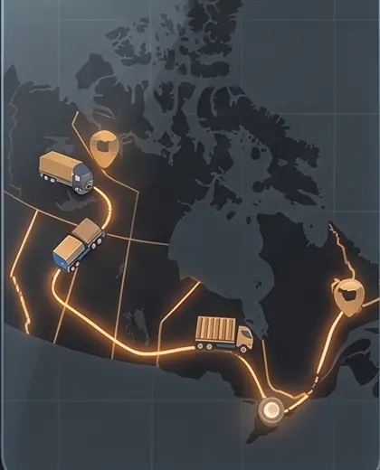 Canada logistics tracking map